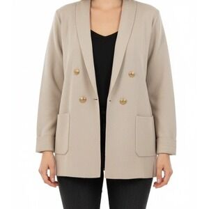 Sloni Cardigan Womens Large Beige Knit Long Sleeve Notch Collar Double Breasted